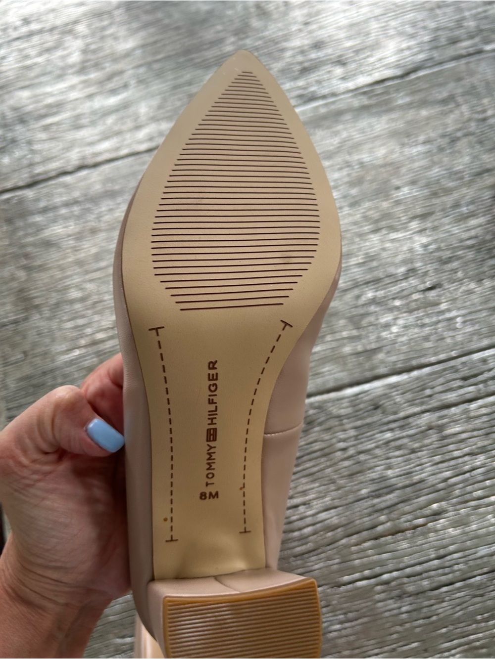 Tommy Hilfiger Blush Pointed-Toe Pumps with Signature Stripe NEW - Picture 10 of 10